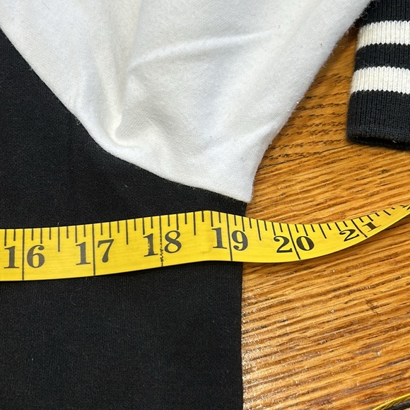 Justice Varsity jacket, black and white with glitter roses and birds. Girls 18. - Picture 9 of 14